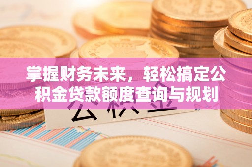 庄浪掌握财务未来，轻松搞定公积金贷款额度查询与规划