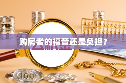 庄浪购房者的福音还是负担？