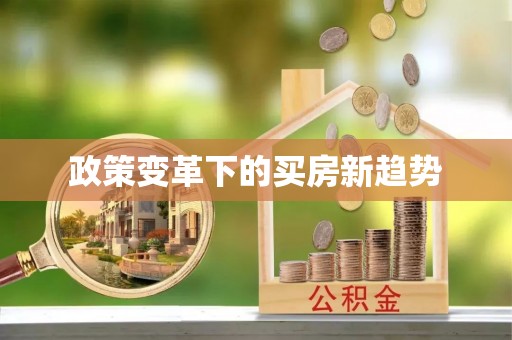 庄浪政策变革下的买房新趋势