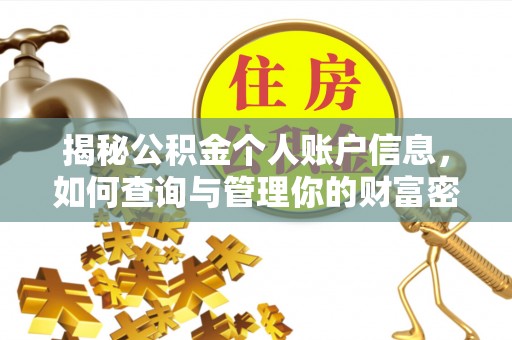 庄浪揭秘公积金个人账户信息，如何查询与管理你的财富密码