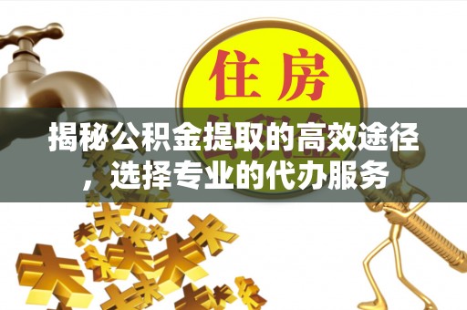 庄浪揭秘公积金提取的高效途径，选择专业的代办服务