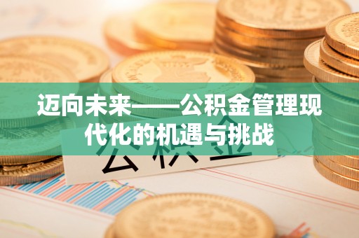 庄浪迈向未来——公积金管理现代化的机遇与挑战