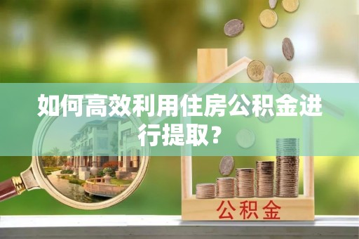 庄浪如何高效利用住房公积金进行提取？