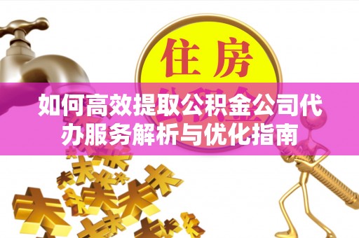 庄浪如何高效提取公积金公司代办服务解析与优化指南