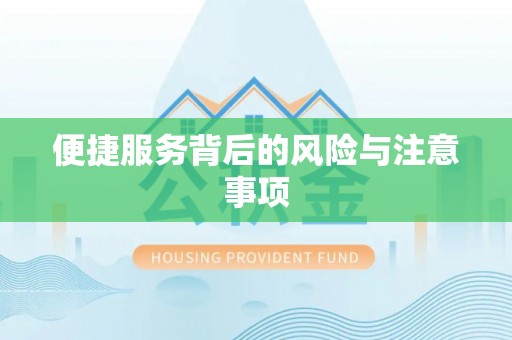 庄浪便捷服务背后的风险与注意事项
